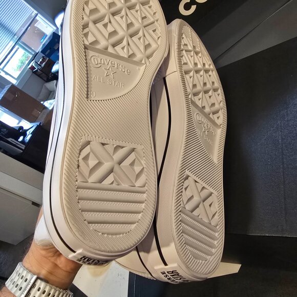 Converse All Star 561676C Platform Hi lift Leather White Mens Size 12 NEW - Picture 8 of 9